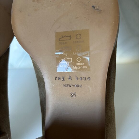 Rag & Bone Size 35/4.5 Brown Gray Grey Ankle Boot Pull On Rover Chelsea Boot - Picture 9 of 10